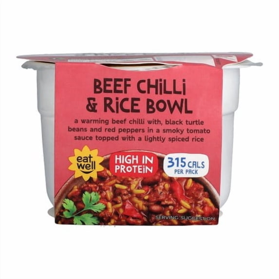 M&S Beef Chilli & Rice Bowl 300g, British Import (Pack of 2)