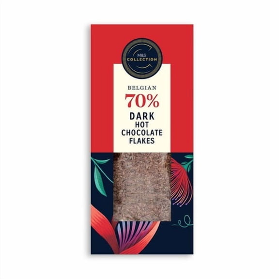 M&S Belgian Dark Hot Chocolate Flakes 250g, British Import (Pack of 2)
