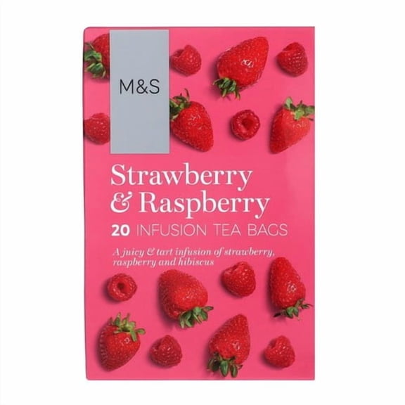 M&S Berry Infusion Tea Bags 20's, British Import (Pack of 3)