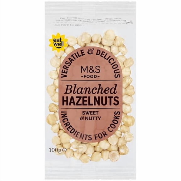M&S Blanched Hazelnuts 100g, British Import (Pack of 3)