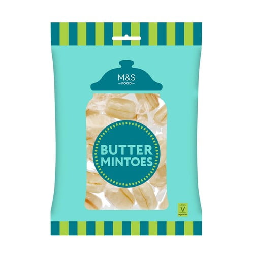 M&S Butter Mintoes 225g, British Import (Pack of 3)