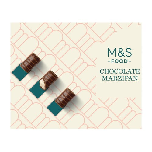 M&S Chocolate Marzipan 138g, British Import (Pack of 6)
