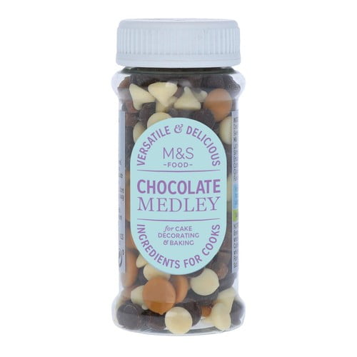 M&S Chocolate Medley Decorations Mix 75g, British Import (Pack of 2)