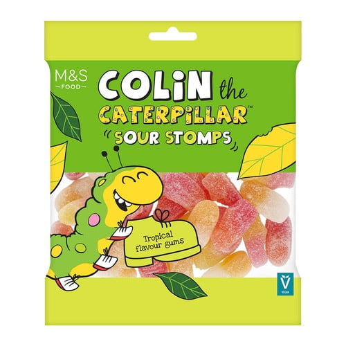 M&S Colin The Caterpillar Sour Stomps 170g, British Import (Pack of 6)