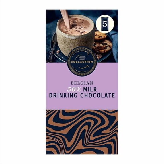 M&S Collection Belgian Milk Drinking Chocolate 175g, British Import (Pack of 2)