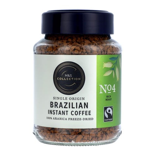 M&S Collection Brazilian Instant Coffee 100g, British Import (Pack of 2)