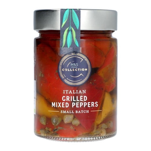 M&S Collection Grilled Mixed Peppers 190g, British Import (Pack of 3)