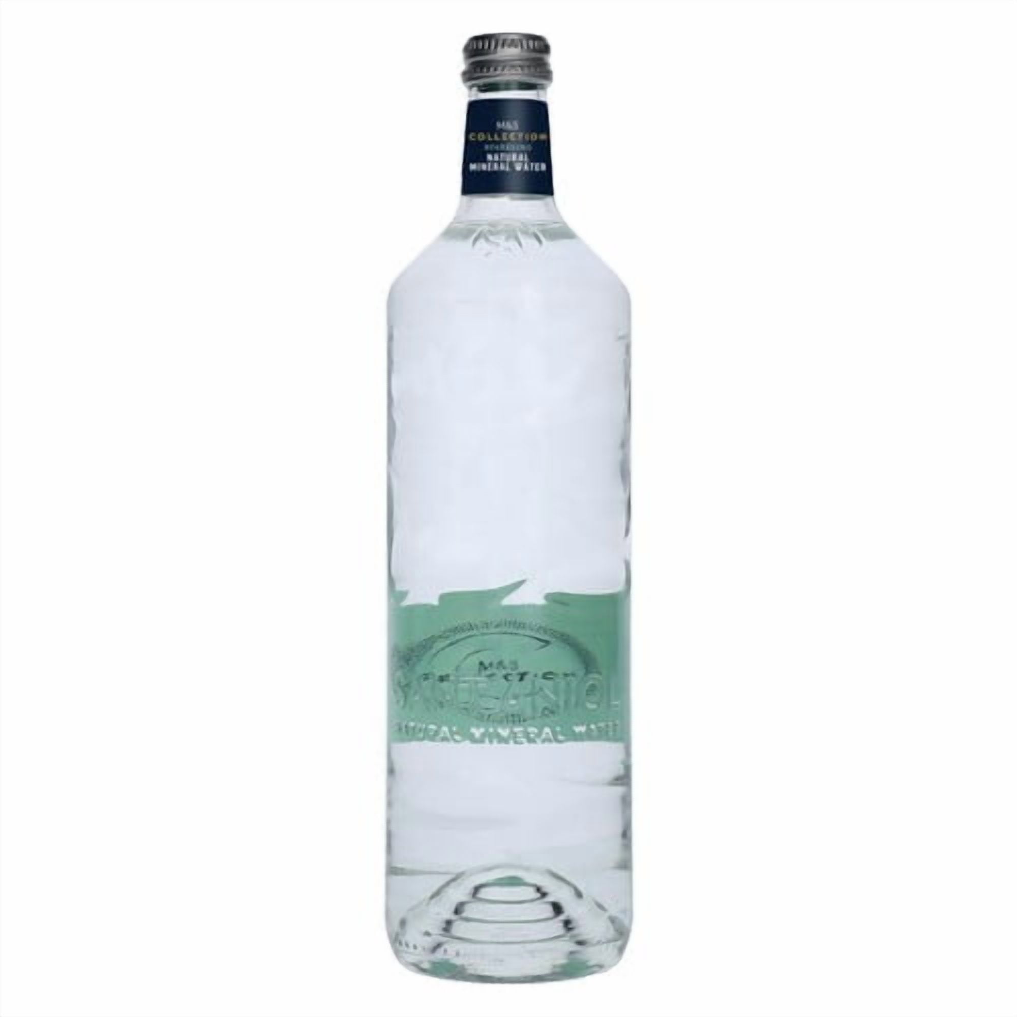 M&S Collection Sparkling Natural Mineral Water Glass 750ml, British Import (Pack of 3)