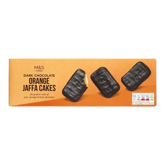M&S Dark Chocolate Orange Jaffa Cakes 125g - Iconic British Biscuits