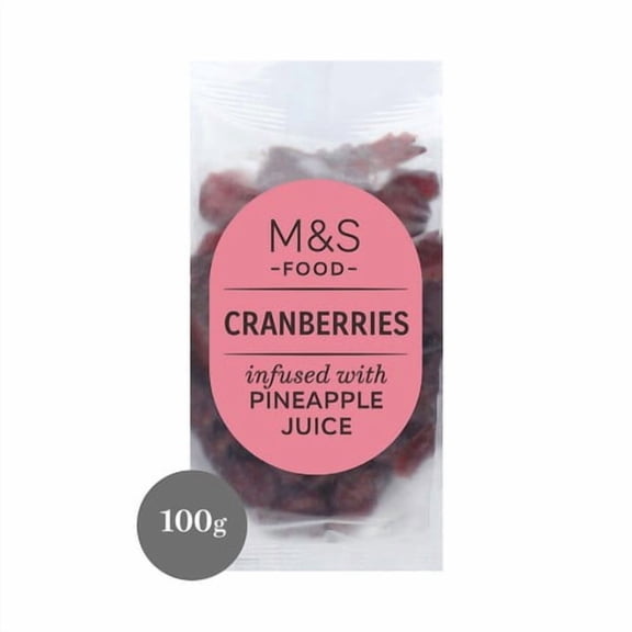 M&S Dried Cranberries 100g, British Import (Pack of 2)