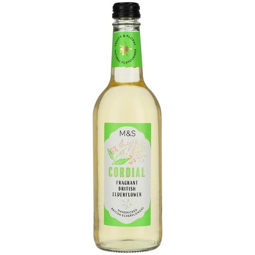 M&S Elderflower Cordial 500ml, British Import (Pack of 2)