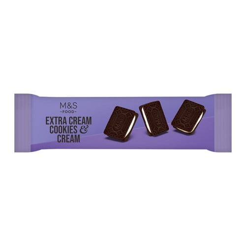 M&S Extra Cream Cookies & Cream Biscuits 165g, British Import (Pack of 2)