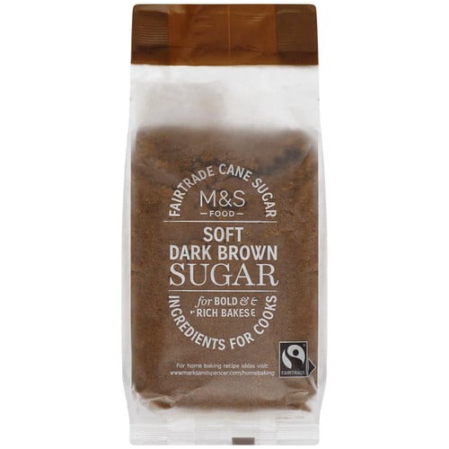M&S Fairtrade Dark Brown Soft Sugar 500g, British Import (Pack of 2)