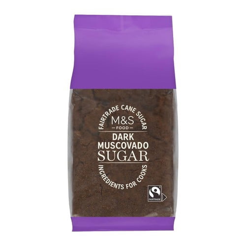 M&S Fairtrade Dark Muscovado Sugar 500g, British Import (Pack of 2)