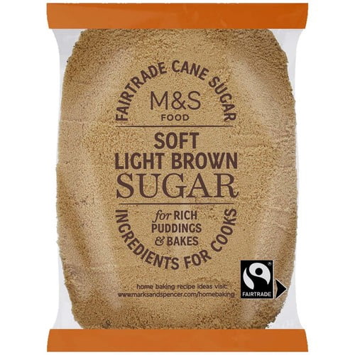 M&S Fairtrade Light Brown Soft Sugar 500g, British Import (Pack of 2)