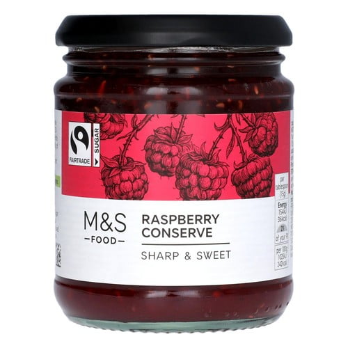 M&S Fairtrade Raspberry Conserve 340g, British Import (Pack of 2)