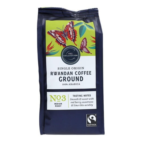 M&S Fairtrade Rwandan Ground Coffee 227g, British Import (Pack of 2)