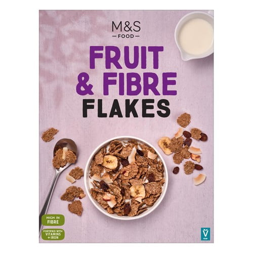 M&S Fruit & Fibre Flakes 500g, British Import (Pack of 3)