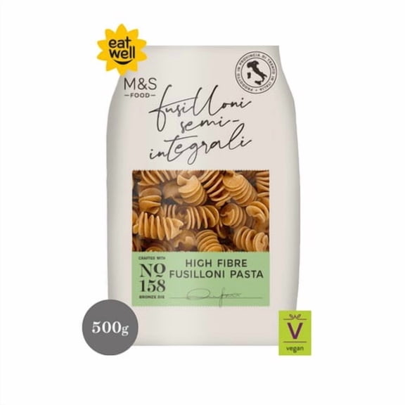 M&S Fusilloni Authentic Italian Pasta 500g, British Import (Pack of 3)