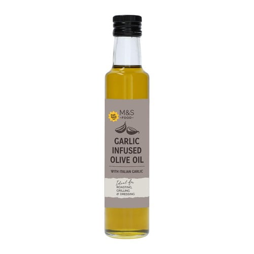 M&S Garlic Infused Olive Oil 250ml, British Import (Pack of 2)