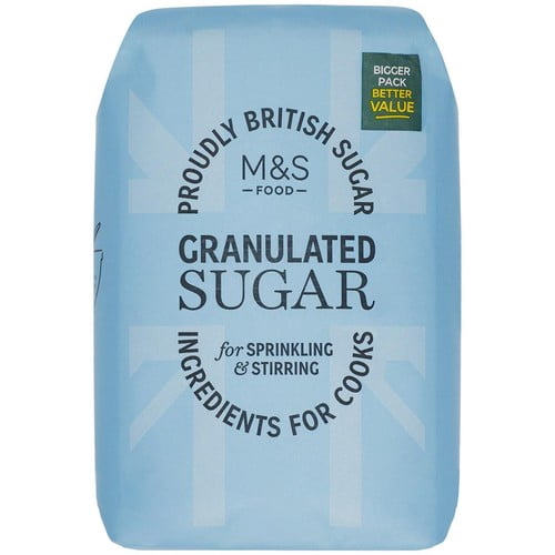 M&S Granulated Sugar 2kg, British Import (Pack of 2)