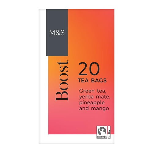 M&S Green Tea Boost Teabags 20's, British Import (Pack of 3)