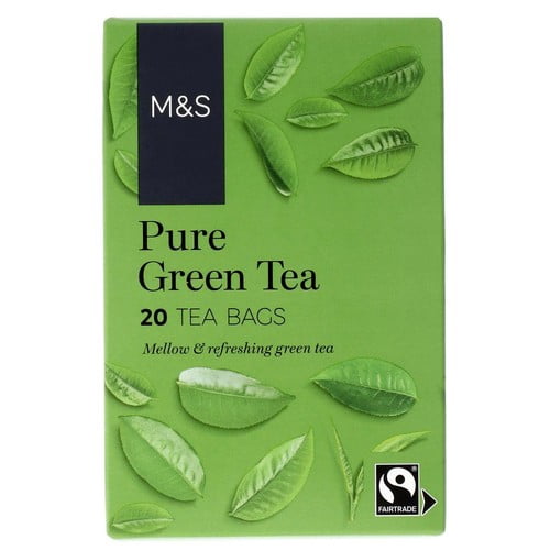 M&S Green Tea Teabags 20's, British Import (Pack of 3)