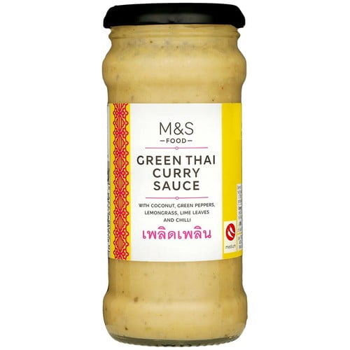 M&S Green Thai Curry Sauce 340g, British Import (Pack of 2)