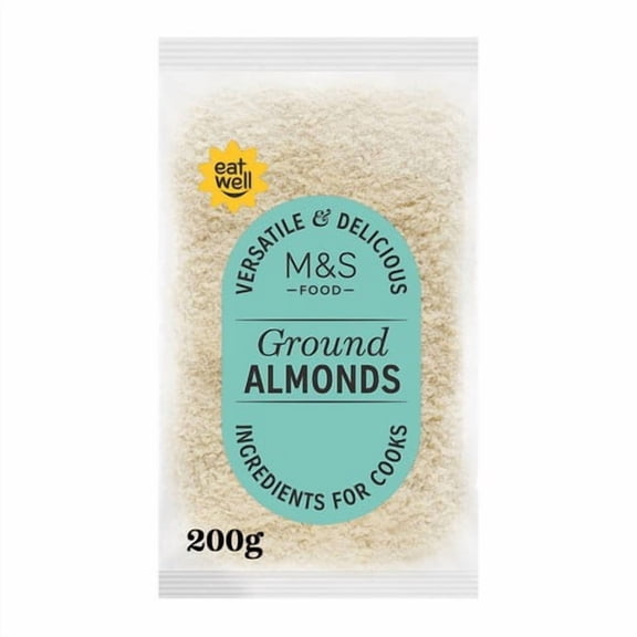 M&S Ground Californian Almonds 200g, British Import (Pack of 3)