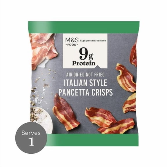 M&S Italian Style Pancetta Crisps 25g, British Import (Pack of 6)