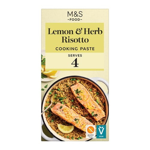 M&S Lemon & Herb Risotto Cooking Paste 50g, British Import (Pack of 2)