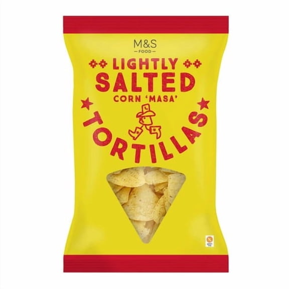 M&S Lightly Salted Tortilla Chips 200g, British Import (Pack of 3)