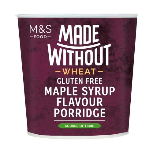 M&S Made Without Maple Syrup Flavour Porridge Pot 70g, British Import (Pack of 3)