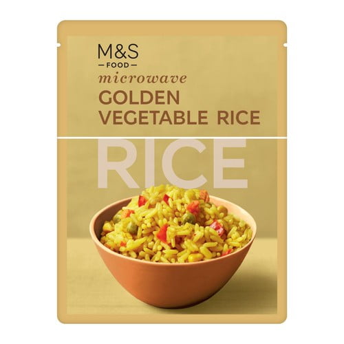 M&S Microwave Golden Vegetable Rice 250g, British Import (Pack of 2)