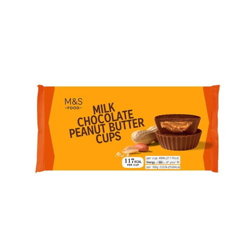 M&S Milk Chocolate Peanut Butter Cups 42g, British Import (Pack of 3)