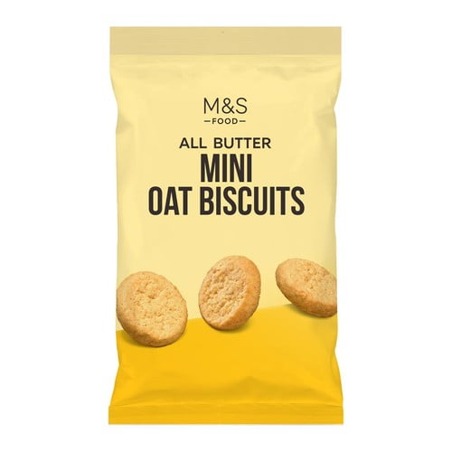 M&S Mini Oat Biscuits 100g, British Import (Pack of 3)