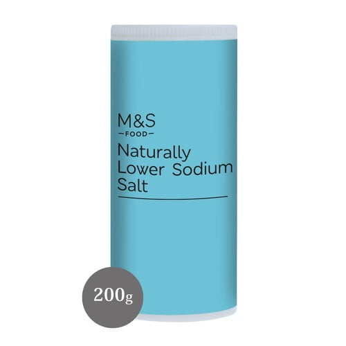 M&S Naturally Lower Sodium Salt 200g, British Import (Pack of 2)