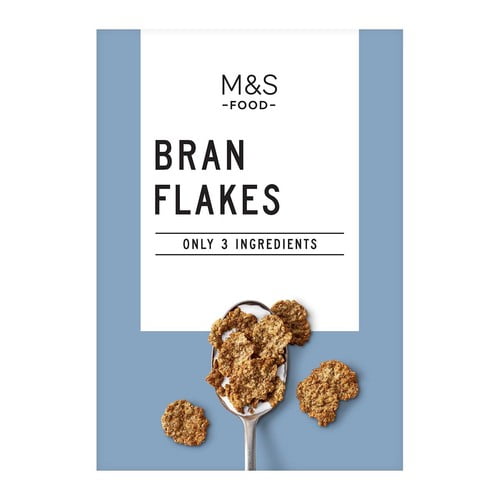 M&S Only 3 Ingredients Bran Flakes 300g, British Import (Pack of 3)