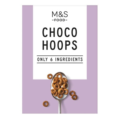 M&S Only 6 Ingredients Choco Hoops 300g, British Import (Pack of 3)