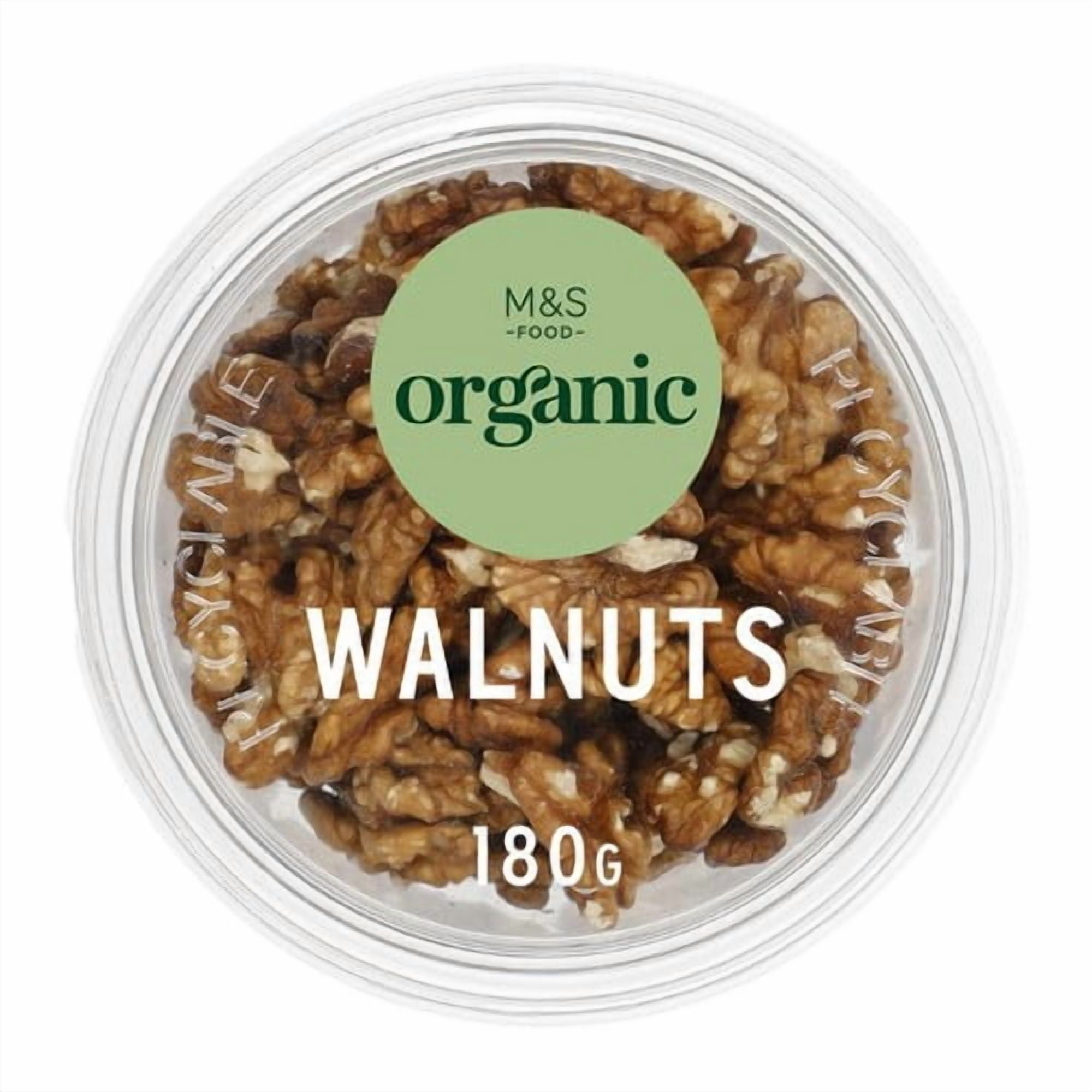 M&S Organic Walnuts 180g, British Import (Pack of 3)