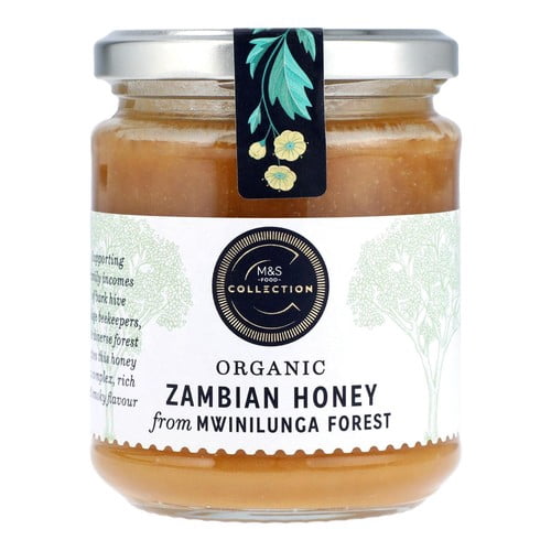 M&S Organic Zambian Set Honey 340g, British Import (Pack of 2)