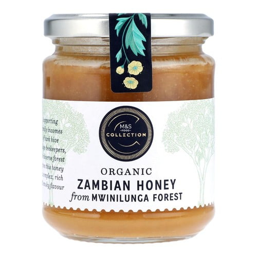 M&S Organic Zambian Set Honey 340g, British Import (Pack of 2)