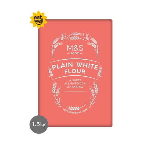 M&S Plain White Flour 1.5kg, British Import (Pack of 2)