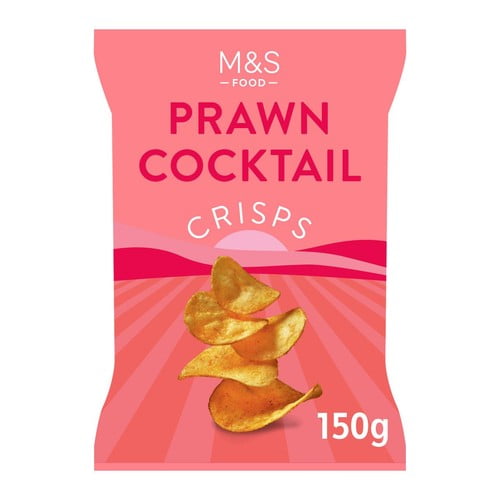 M&S Prawn Cocktail Crisps 150g, British Import (Pack of 3)