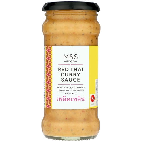 M&S Red Thai Curry Sauce 270g, British Import (Pack of 2)