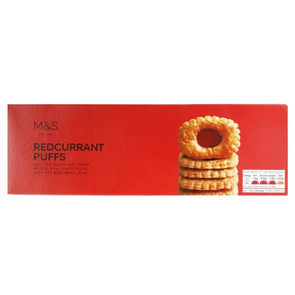 M&S Redcurrant Puffs 100g - Iconic British Biscuits