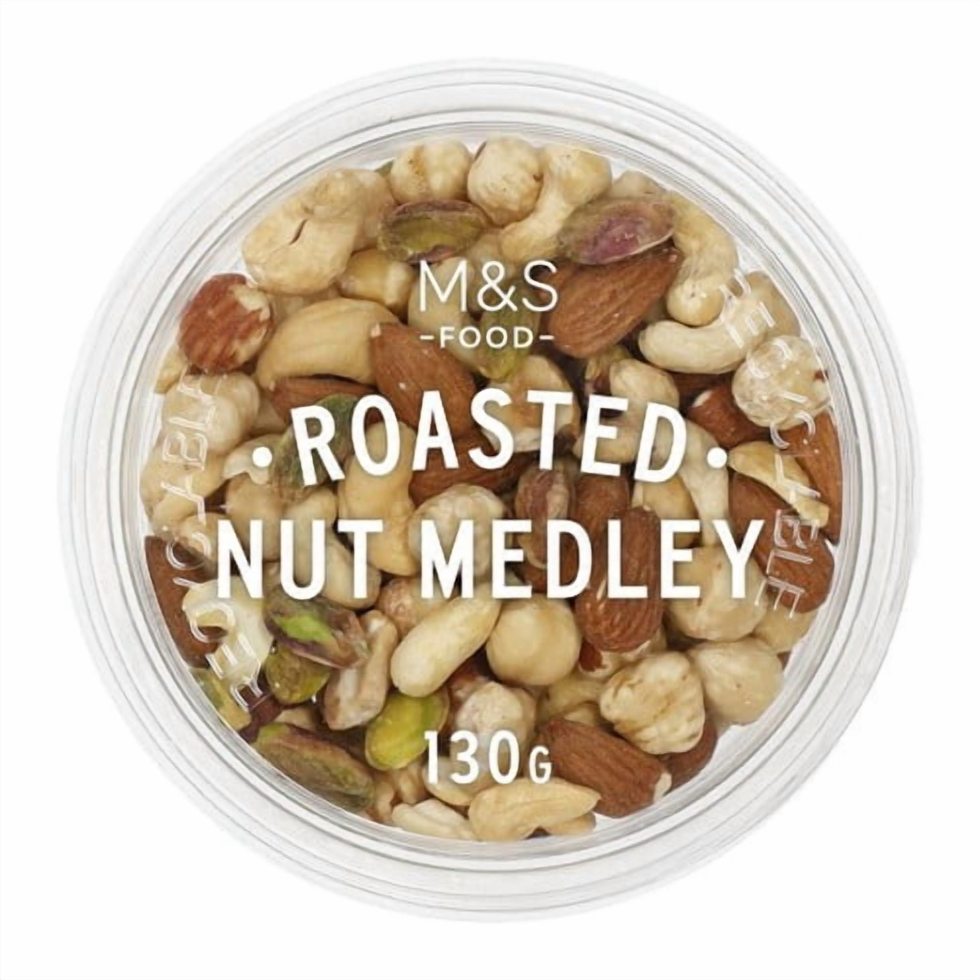 M&S Roasted Nut Medley 130g, British Import (Pack of 3)