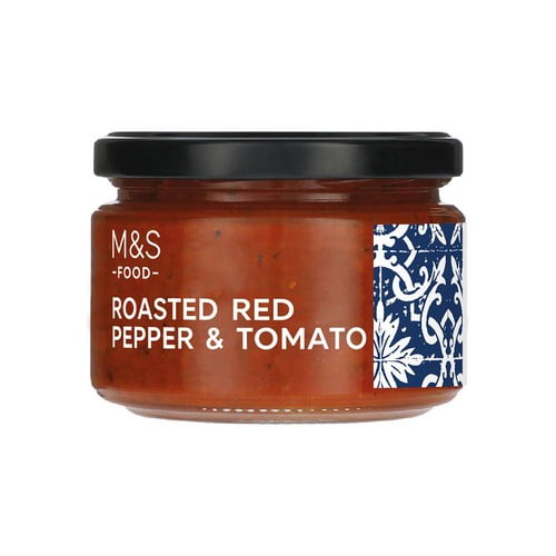M&S Roasted Red Pepper & Tomato Mezze Dip 250g, British Import (Pack of 2)