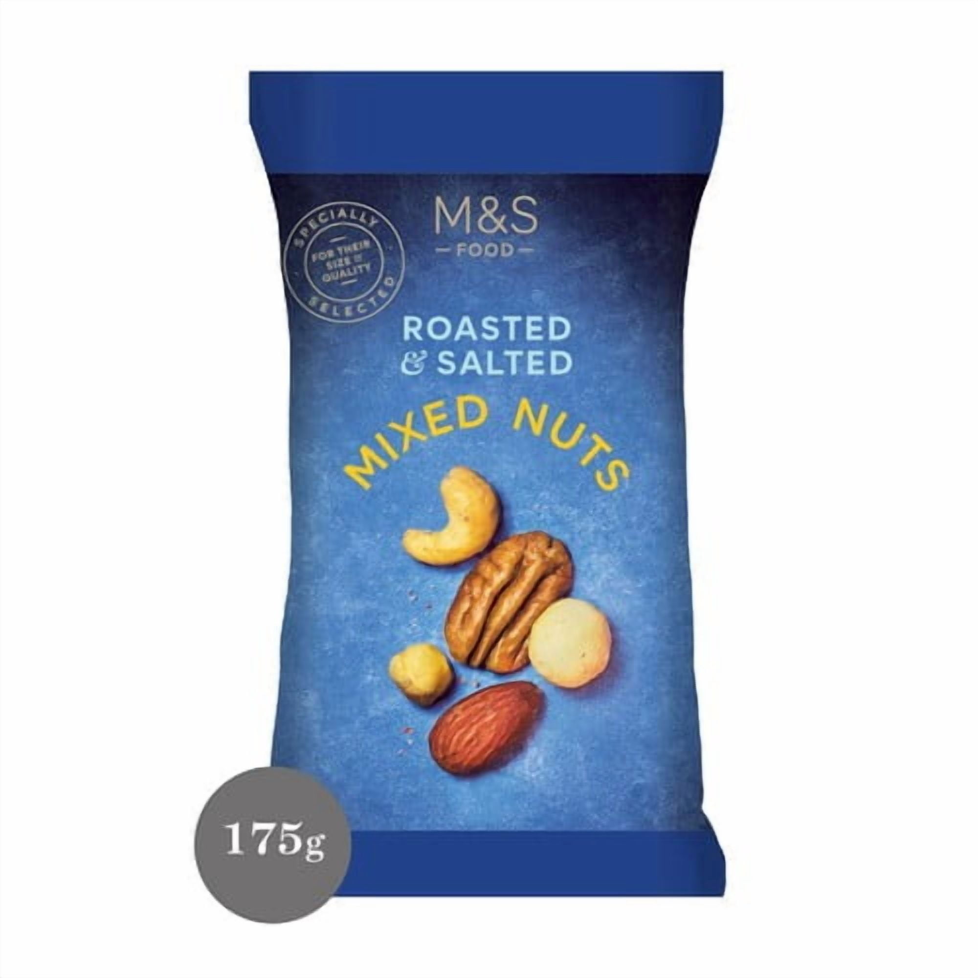 M&S Roasted & Salted Mixed Nuts 175g, British Import (Pack of 3)