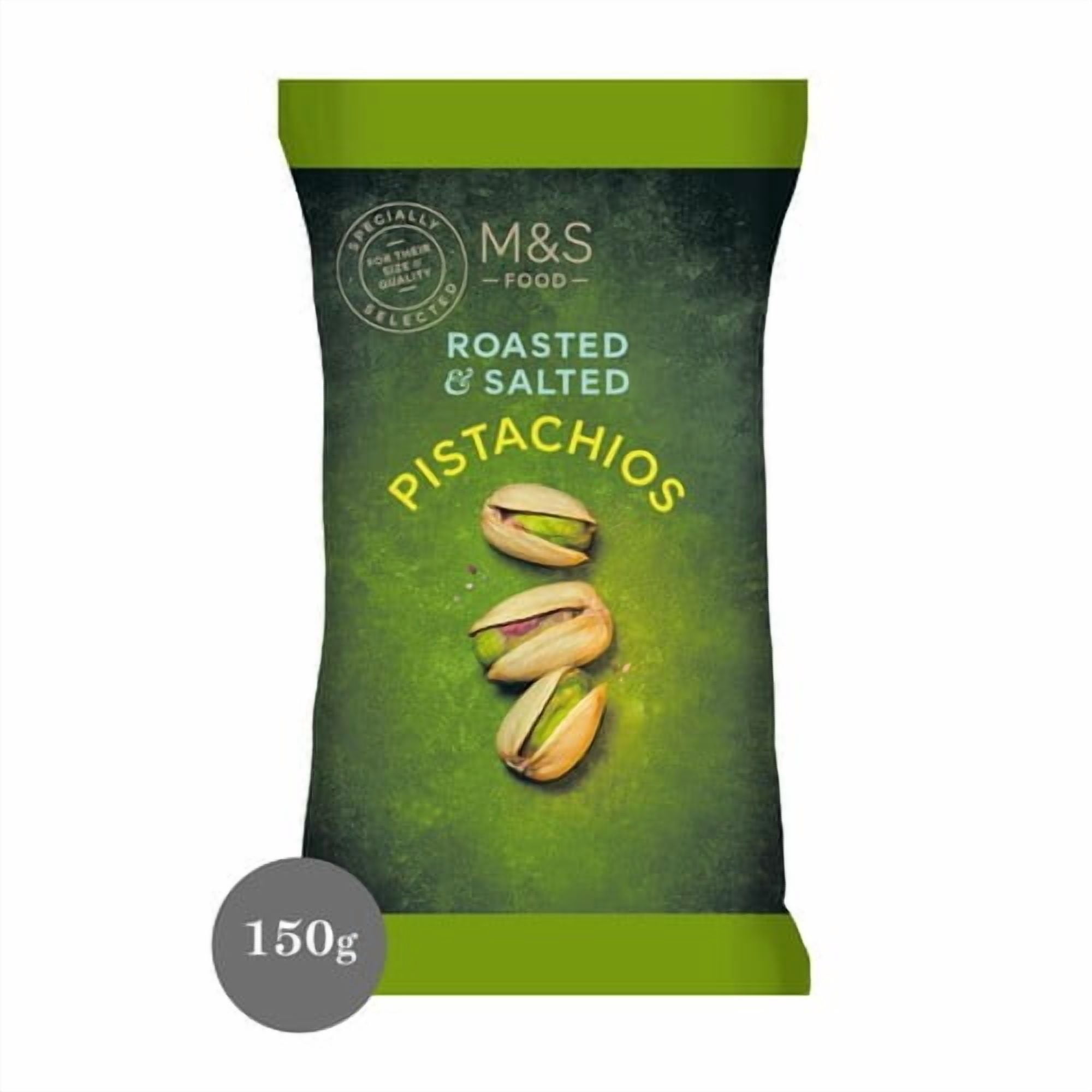M&S Roasted & Salted Pistachios 150g, British Import (Pack of 3)